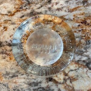 Apollo 11 1969 Glass Paperweight